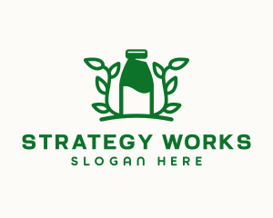 Organic Plant Milk logo design