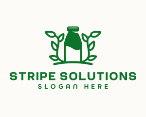 Organic Plant Milk logo design