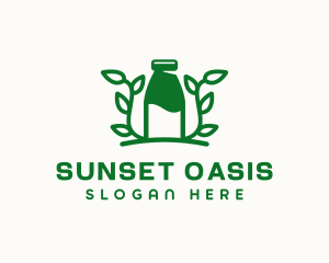 Organic Plant Milk logo design