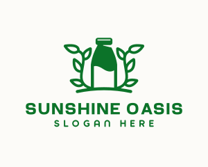 Organic Plant Milk logo design