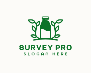 Organic Plant Milk logo design