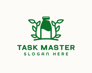 Organic Plant Milk logo design