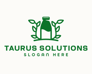 Organic Plant Milk logo design