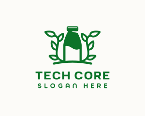 Organic Plant Milk logo design