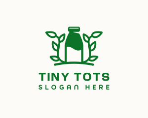 Organic Plant Milk logo design