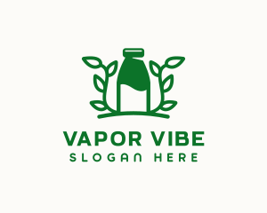 Organic Plant Milk logo design