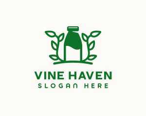 Organic Plant Milk logo design