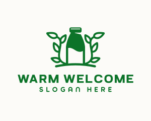 Organic Plant Milk logo design