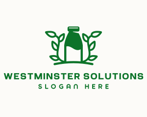 Organic Plant Milk logo design