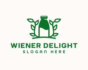 Organic Plant Milk logo design