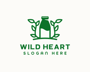 Organic Plant Milk logo design