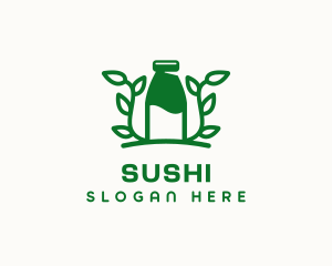 Organic Plant Milk logo design