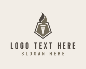 Candle - Pentagon Olympic Torch logo design