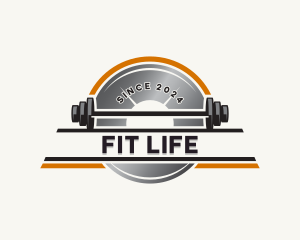 Barbell Fitness Gym logo design