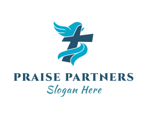 Praise - Christian Fellowship Cross logo design