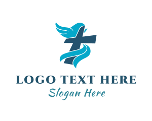 Sacred - Christian Fellowship Cross logo design