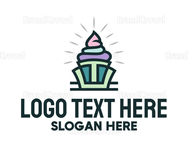 Sweet Cupcake Pastry Logo