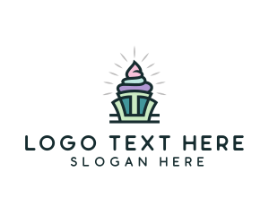 Cupcake Pastry Dessert Logo