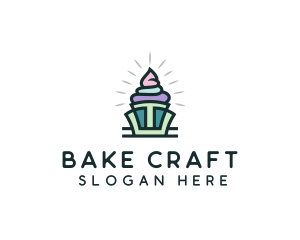 Cupcake Pastry Dessert logo design