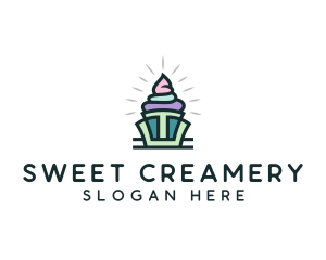 Cupcake Pastry Dessert logo design