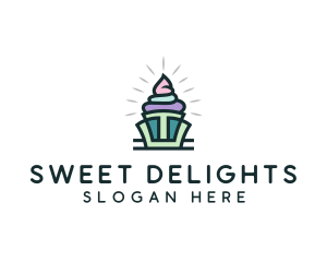 Cupcake Pastry Dessert logo design