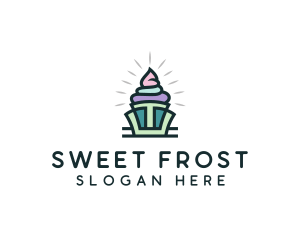 Cupcake Pastry Dessert logo design