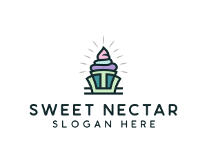 Cupcake Pastry Dessert logo design