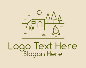 Holiday - Forest Travel Campsite logo design