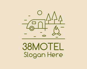 Forest Travel Campsite  logo design