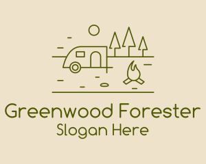 Forest Travel Campsite  logo design