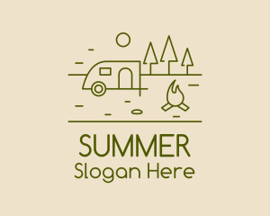 Forest Travel Campsite  logo design