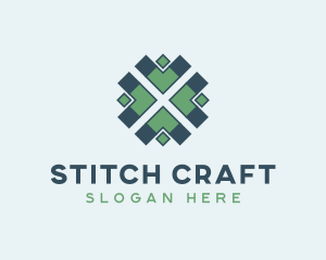 Needlework - Arrow Textile Pattern logo design