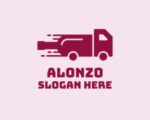 Wine Delivery Truck  logo design