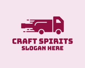 Alcohol - Wine Delivery Truck logo design