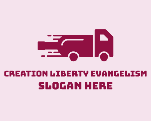 Wine Delivery Truck  logo design