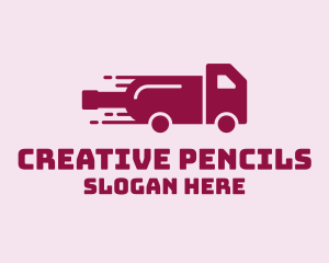 Wine Delivery Truck  logo design