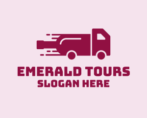 Wine Delivery Truck  logo design