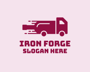 Wine Delivery Truck  logo design