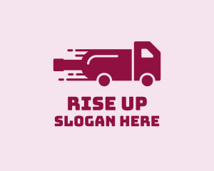 Wine Delivery Truck  logo design