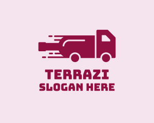 Wine Delivery Truck  logo design