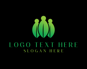Salad - Leaf People Community logo design