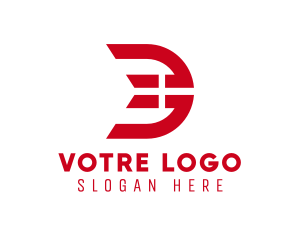 Denmark Flag Letter D  Logo