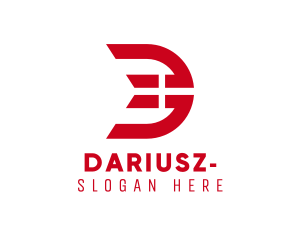 Denmark Flag Letter D  Logo