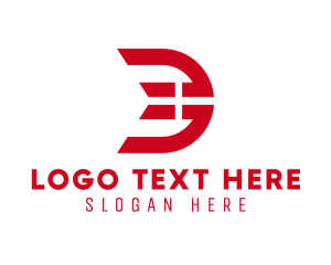 National - Denmark Flag Letter D logo design