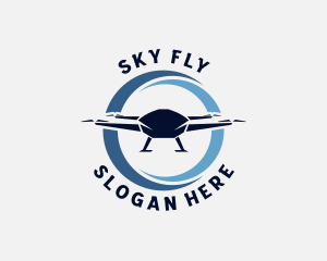 Quadcopter - Drone Quadcopter Technology logo design