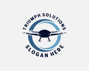 Drone Quadcopter Technology logo design