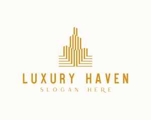 Luxury Hotel Tower Building logo design