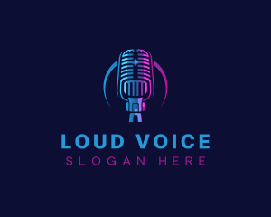 Podcast Mic  Audio logo design