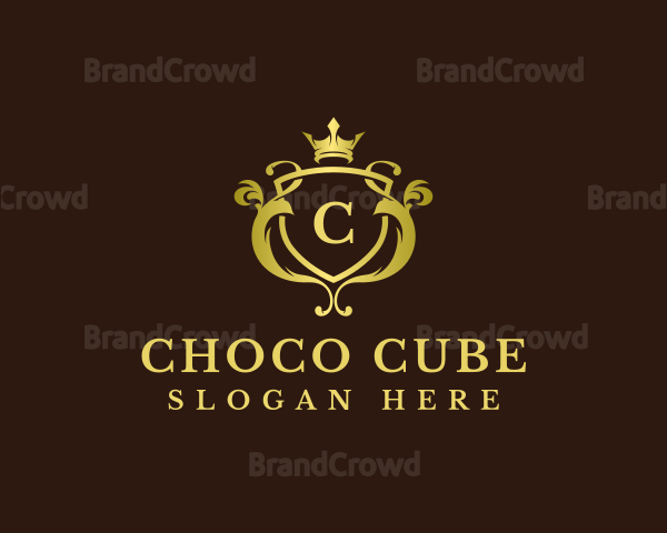 Premium Ornate Crown Shield Logo