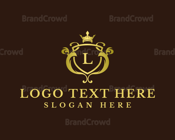 Premium Ornate Crown Shield Logo